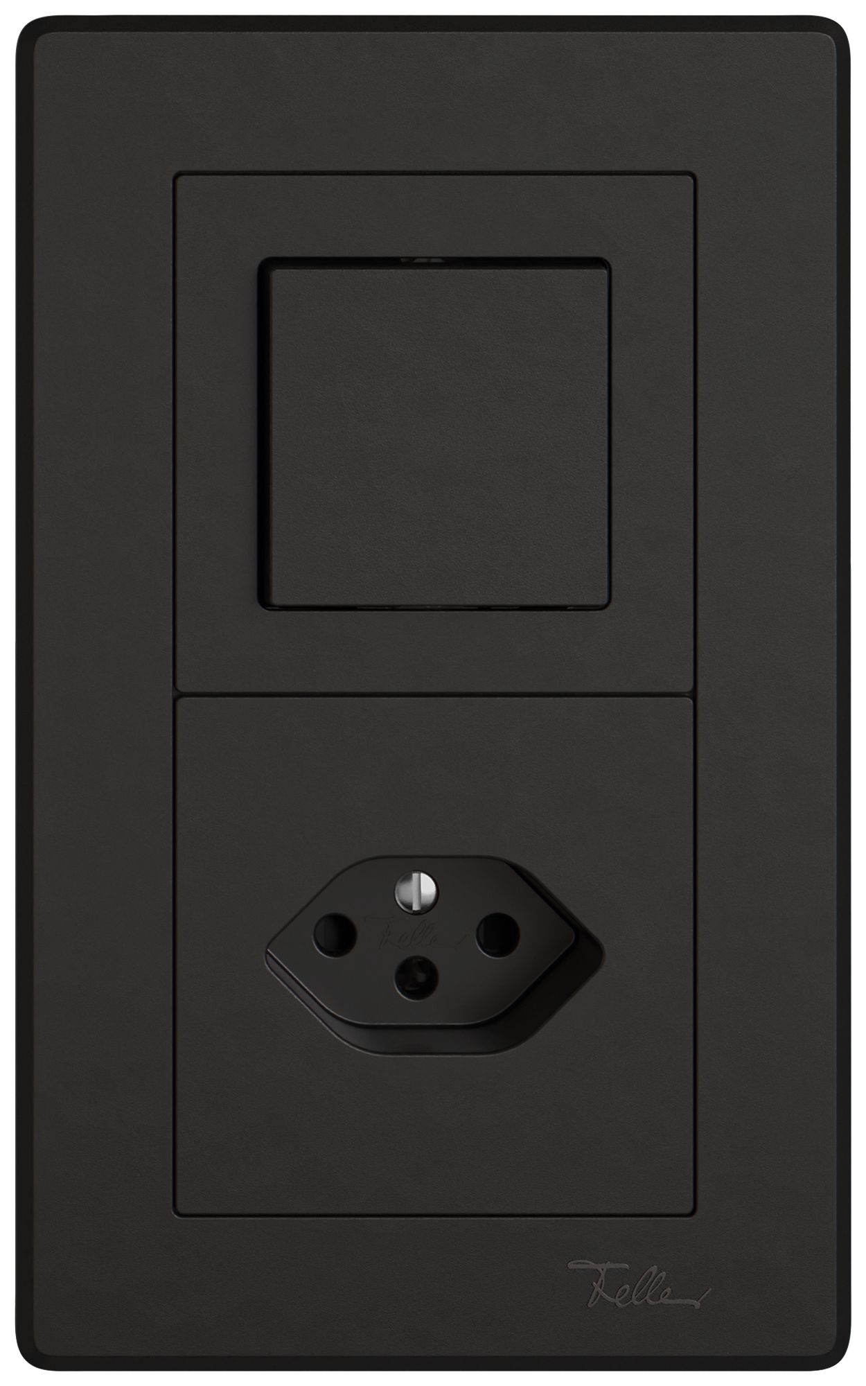 Combinazione INC EDIZIO.liv SNAPFIX® 2×1 156×96mm schema 3/1L+1×T13 nero