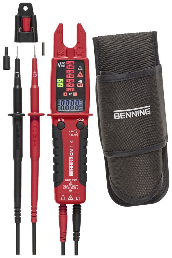 Stromzange Benning CM 1-4 1000VUC 200A 50kΩ Cat IV 600V