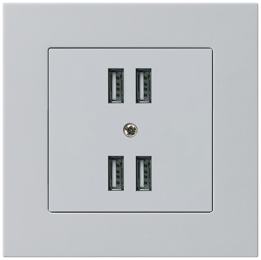 UP-Steckdose 4×USB kallysto.pro 2400mA hellgrau