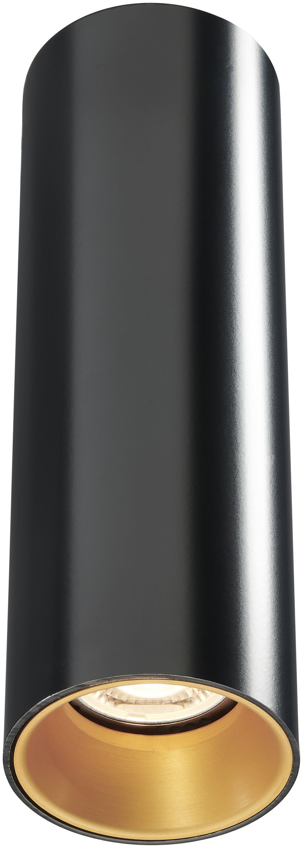 LED-Deckenleuchte TubiXx 14W, 940, 1361lm, Ø80×250mm, schwarz/gold