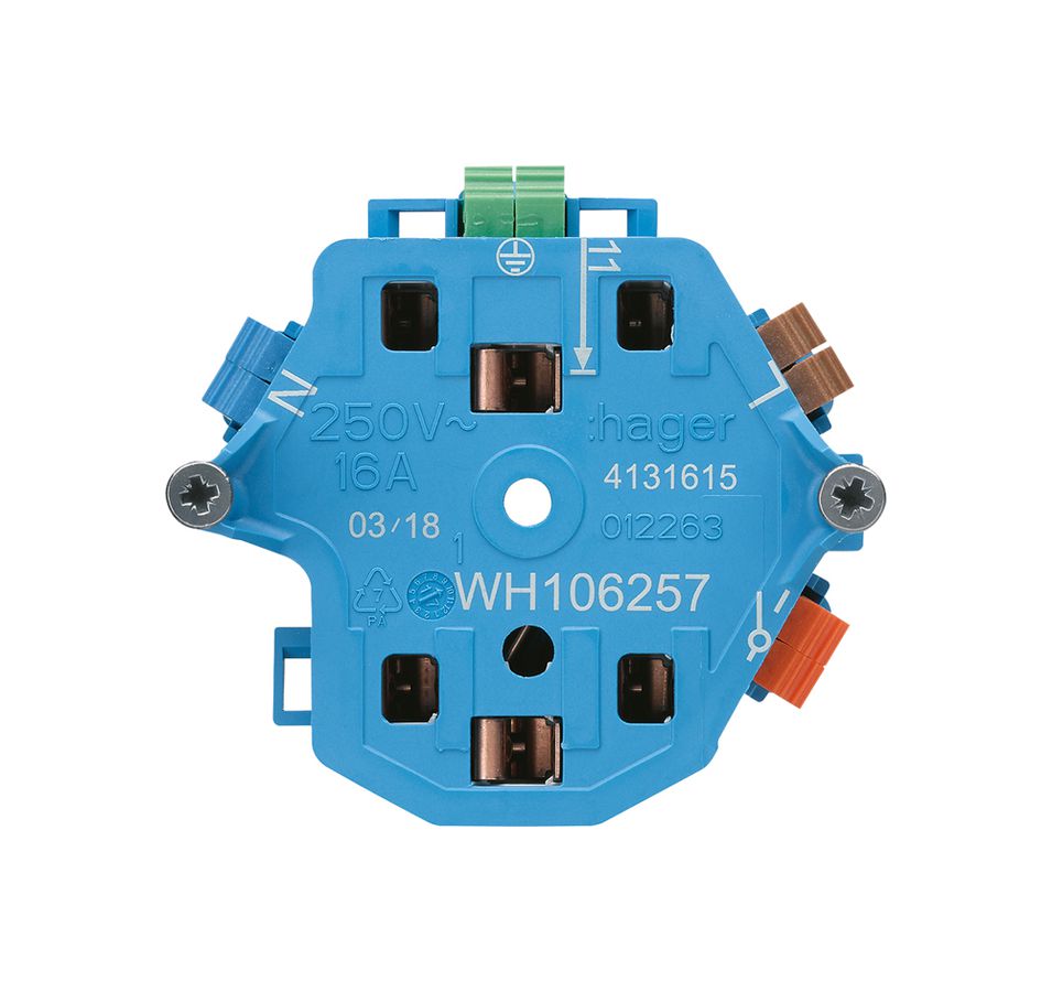 Einsatz zu Steckdose Hager 2×T13/23 1×S E