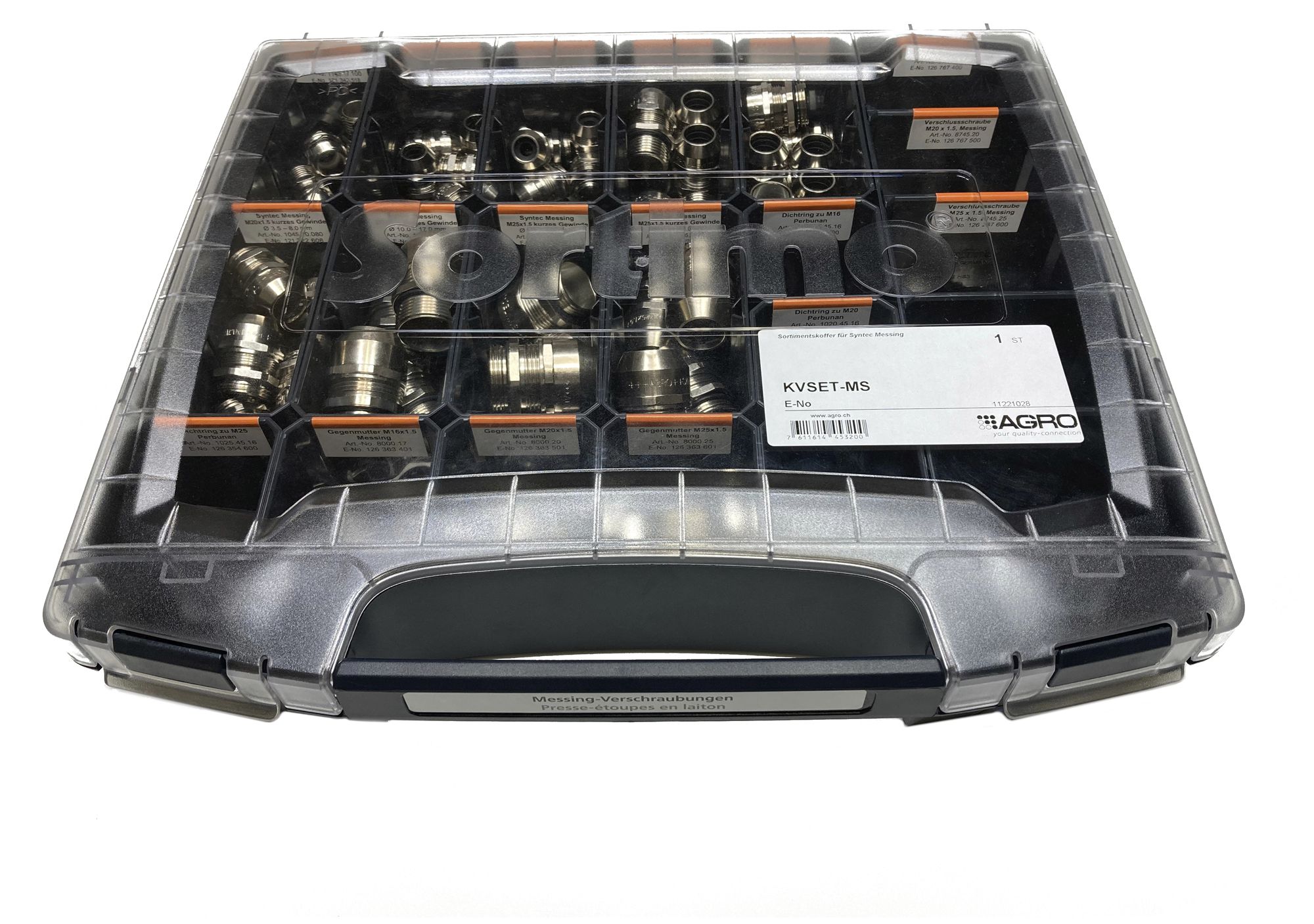 Valigia di assortimento AGRO con pressacavi ottone