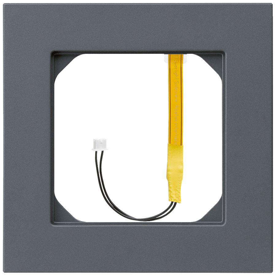 Abdeckrahmen kallysto.pro 1×1 anthrazit für Eckbeleuchtung rot