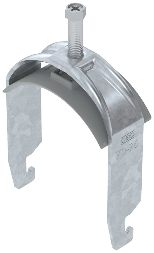 Fixation rapide BET 2056 pied à U mat.synthétique 70…76mm 1×câble acier Zn-ch-im