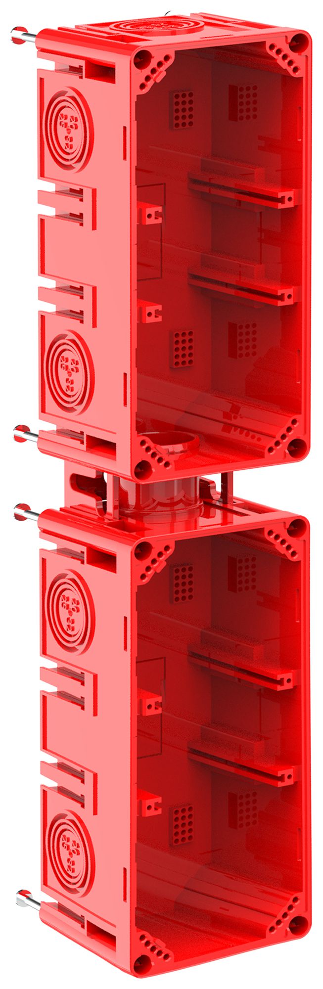 NUP-Einlasskasten CRALLO-LEU 378×78×73mm 4×1 Halogenfrei rot