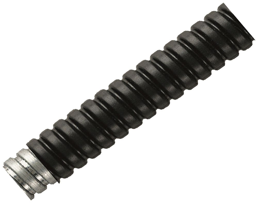 Tuyau métallique Plica FSU M12 50m flexible acier zingué/PVC noir