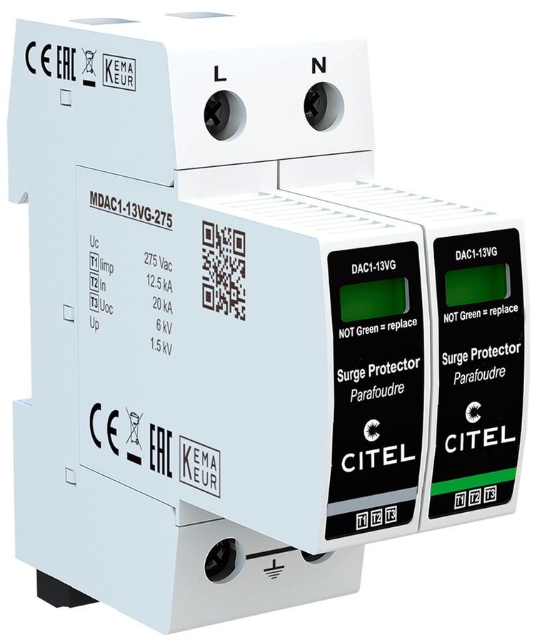 Blitzstromableiter  Citel DAC1-13VGS-11-275 Typ 1+2+3, 2-polig