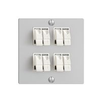 Presa audio EDIZIOdue F 4×grigio chiaro morsetto per 4 altoparlante