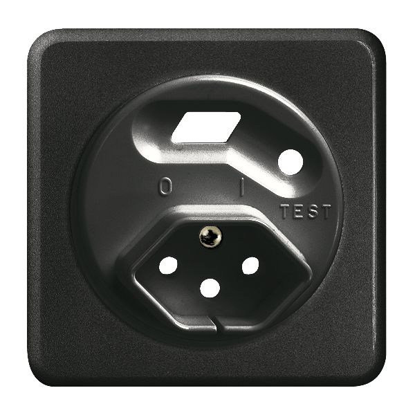 Frontset FH zu FI-Steckdose schwarz