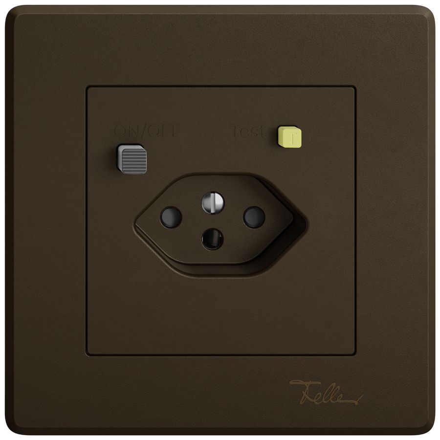 UP-Steckdose FI EDIZIO.liv  1×T13 mit Shutter br