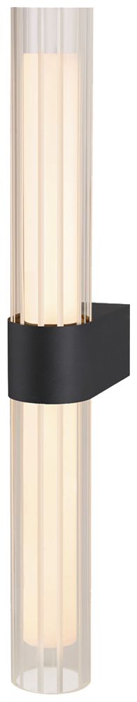 Applique LED SLV LYGANT double 11W 800lm 3000K IP44 587×75mm noir