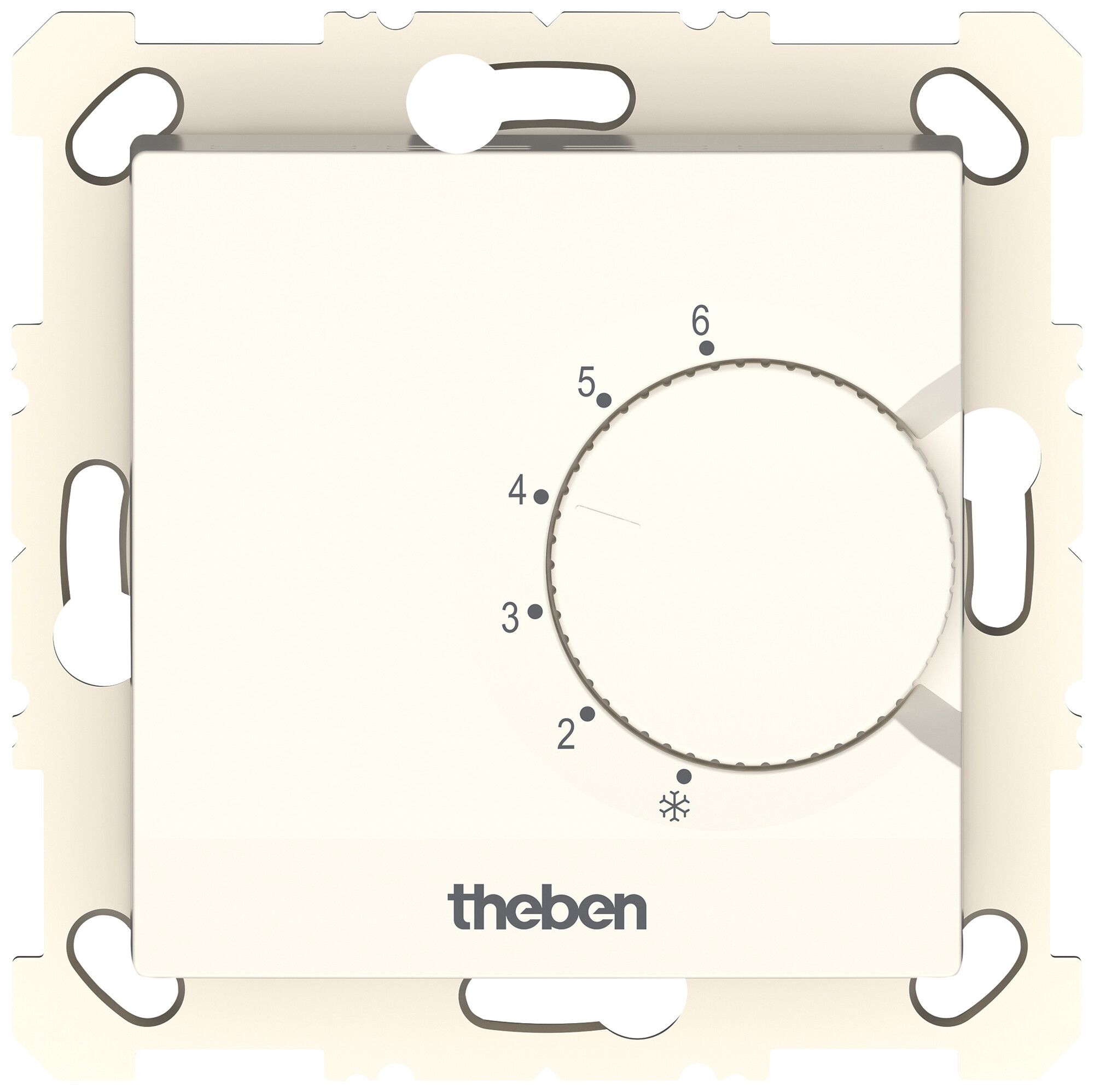 Thermostat d'ambiance ENC Theben RAMSES 741 S 230V AC 5…30°C 10A 71×71mm blanc