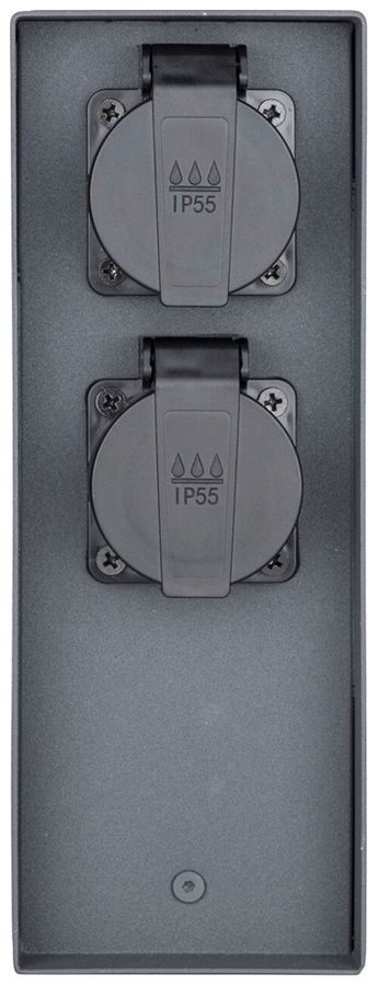 Anschlusssäule M. Schönenberger 85×125×230mm mit 3×Typ 13 IP55 schwarz