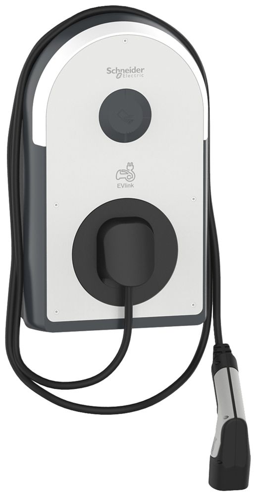 Station de charge EVlink Pro AC triphasé 1 point charge 22kW câble 5m Extender