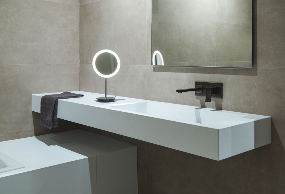 Luminaire de table LED SLV MAGANDA 4.8W 45lm 2700/3000K IP44 Ø216mm chrome