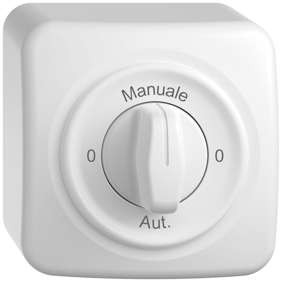 AP-Drehschalter STANDARDdue SNAPFIX® Drehgriff 2/1L 0-Manuale-0-Automatico ws