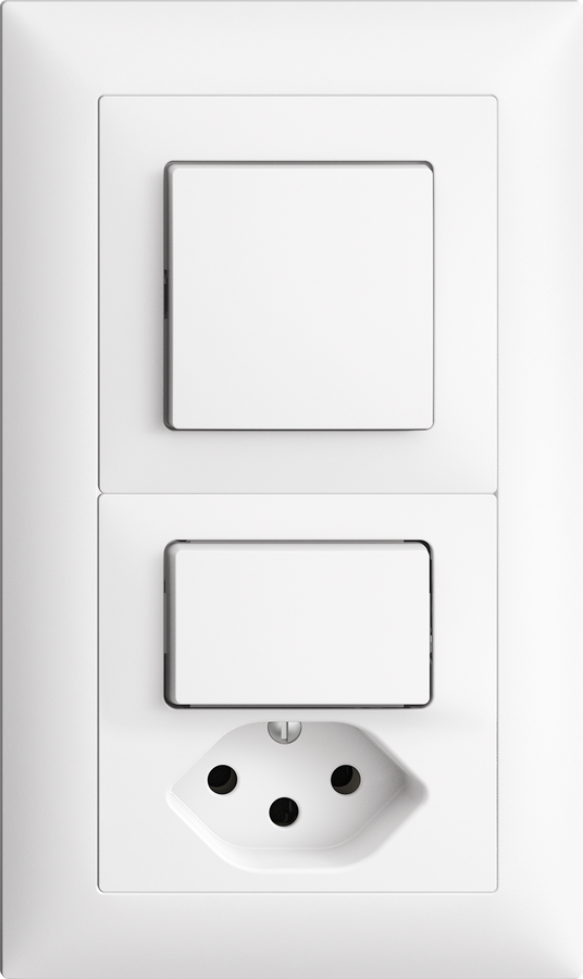 Combinazione INC Edue 2×1 Interruttore  3/1 + Combi A-R/1P+T13 bi