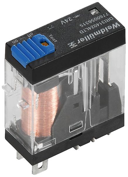Relais WM DRI314110LTD 1CO AgSnO2 99…121VDC 10A/250VAC diode Prüftaste