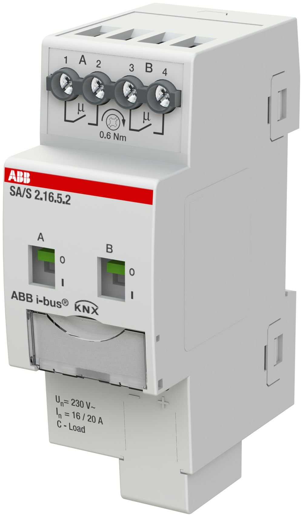 Attuatore-commutatore KNX AMD ABB SA/S2.16.5.2, 2-volte, 16A, C