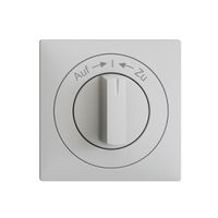 Frontset EDIZIOdue Auf->I<-Zu hellgrau 60×60mm für Schwenktaster