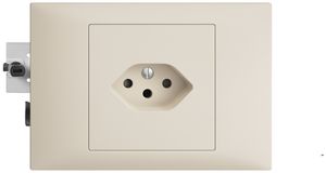 EB-Steckdose EDIZIOdue T13 crema 45…69mm