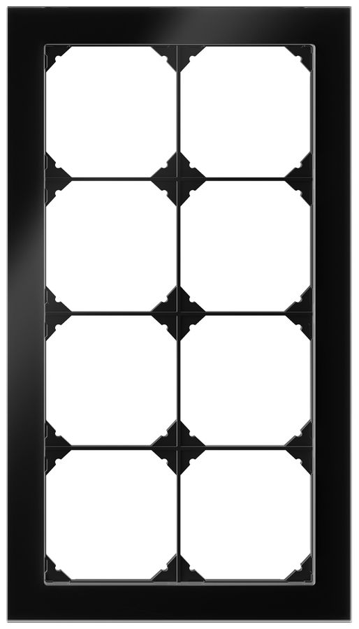 UP-Abdeckrahmen EDIZIO.liv prestige SNAPFIX® 4×2 154×274mm Glas sz