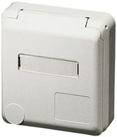 EB-Steckdose Cepex 32A 5P 6h 400V weiss mit Bezeichnungsfeld