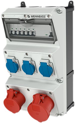 Stromverteiler Amaxx 32A 1×FI B 2×LS 1×T23 1×CEE16/CEE32/5L