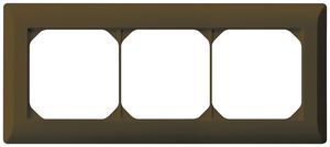 UP-Abdeckrahmen kallysto.line 1×3 braun horizontal 92×212mm