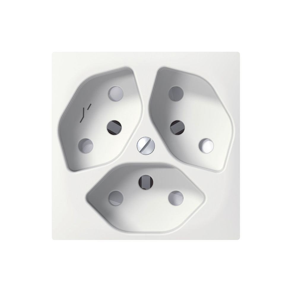 Steckdose SIDUS 3×T13/1 weiss mit shutter
