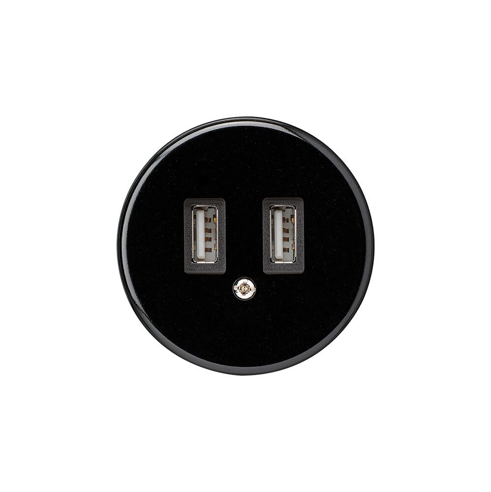 USB-Steckdose basico A 2400mA schwarz