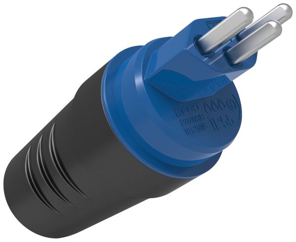 Spina mobile ELBRO T23 IP55 gomma nero