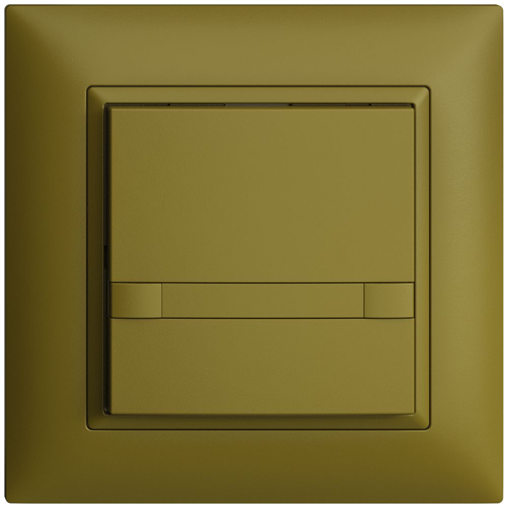 Poussoir ENC KNX 1× EDIZIOdue colore olive RGB sans LED avec insert papier