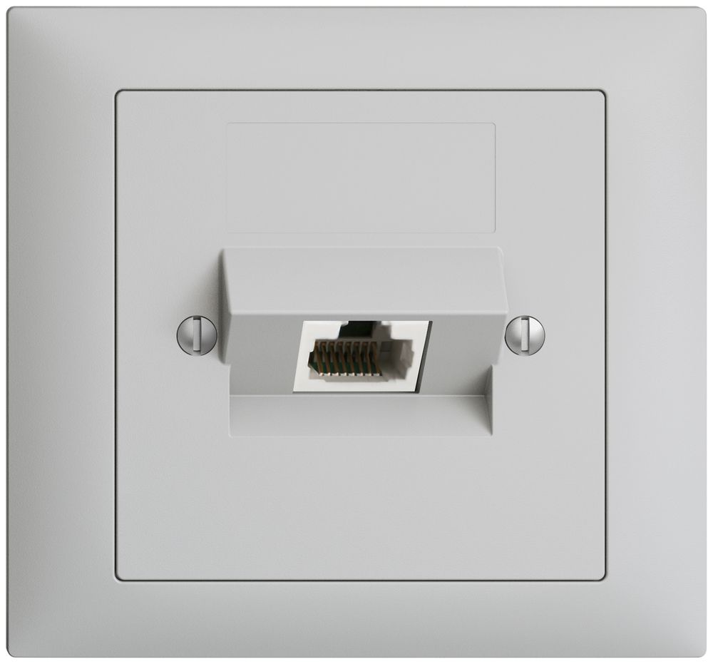 EB-Dose 1×RJ45/u 4P ITplus EDIZIOdue hellgrau