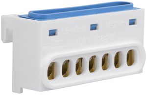 Borne de neutre Hager gamma 7-fois bleu