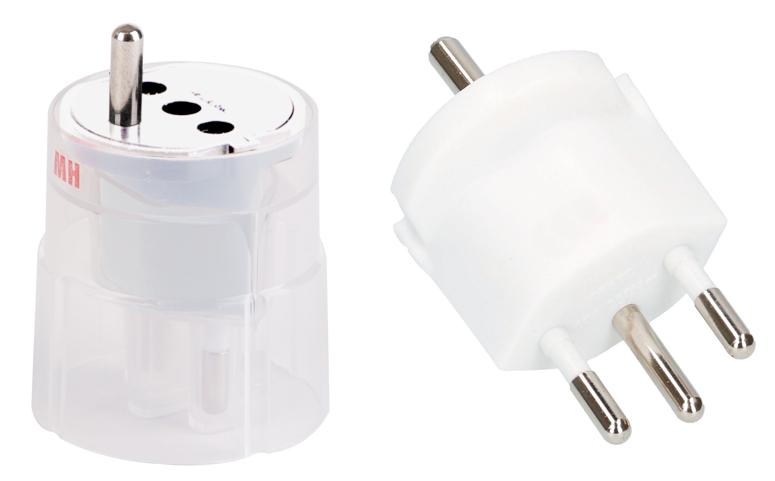 Fixadapter MH 3L 10A 230VAC Schuko/T12 CEE7/7-CH T12, weiss