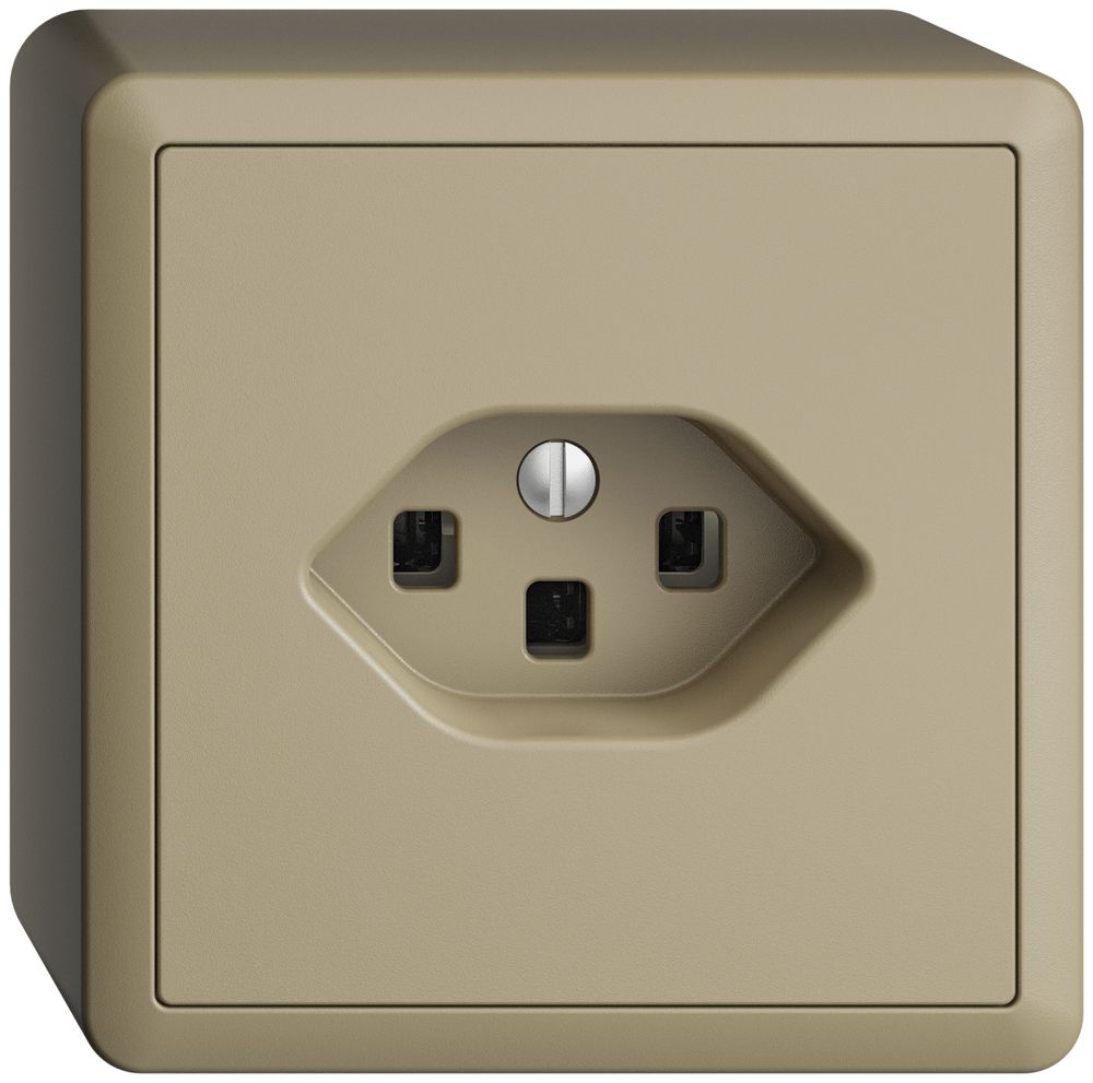 AP-Steckdose EDIZIOdue T23 16A sand, mit Steckklemmen