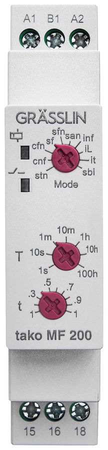 REG-Zeitrelais ELBRO tako MF 200 0.1s…100h 12…230V 0.01A
