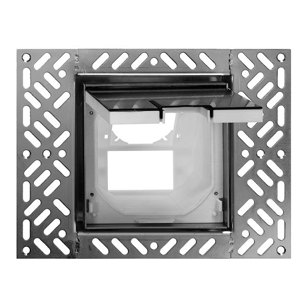 Boîte de sol pour FM+FLF 130×130 à fleur, clapet, Cr-pc. or