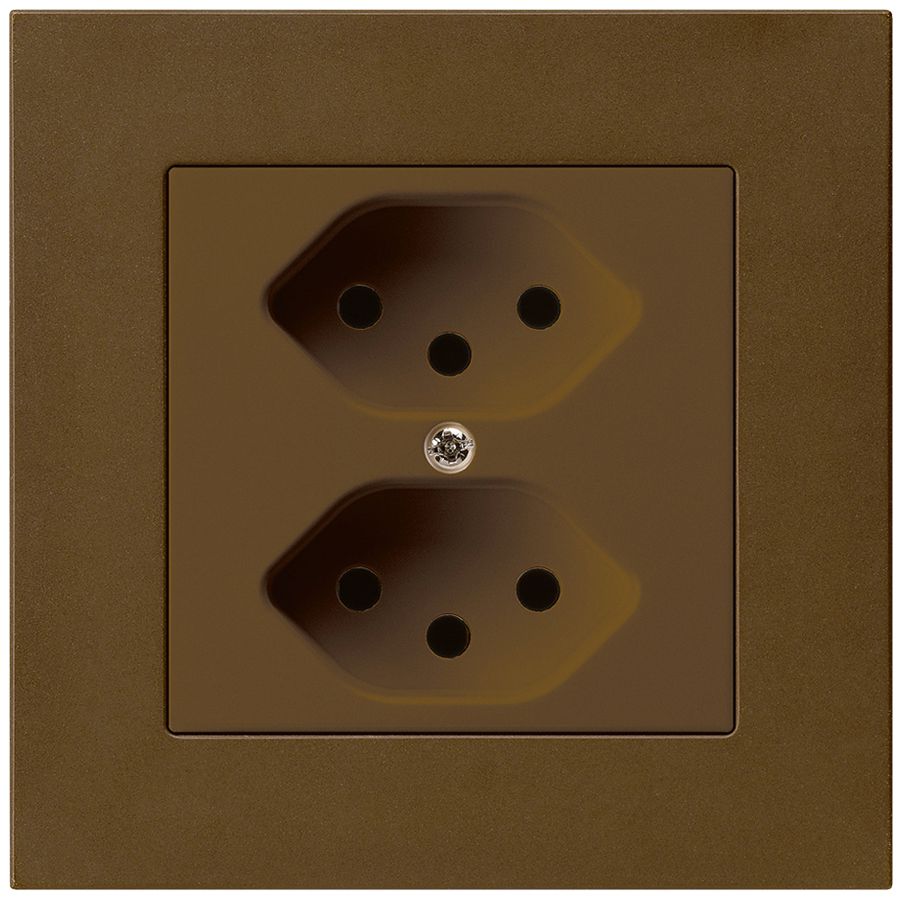 UP-Steckdose kallysto.pro 2×T13 braun mit Kinderschutz