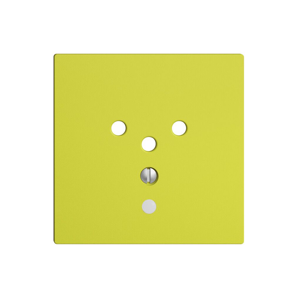 Plaque frontale EDIZIOdue T12 lemon 60×60mm, lentille, pour prise