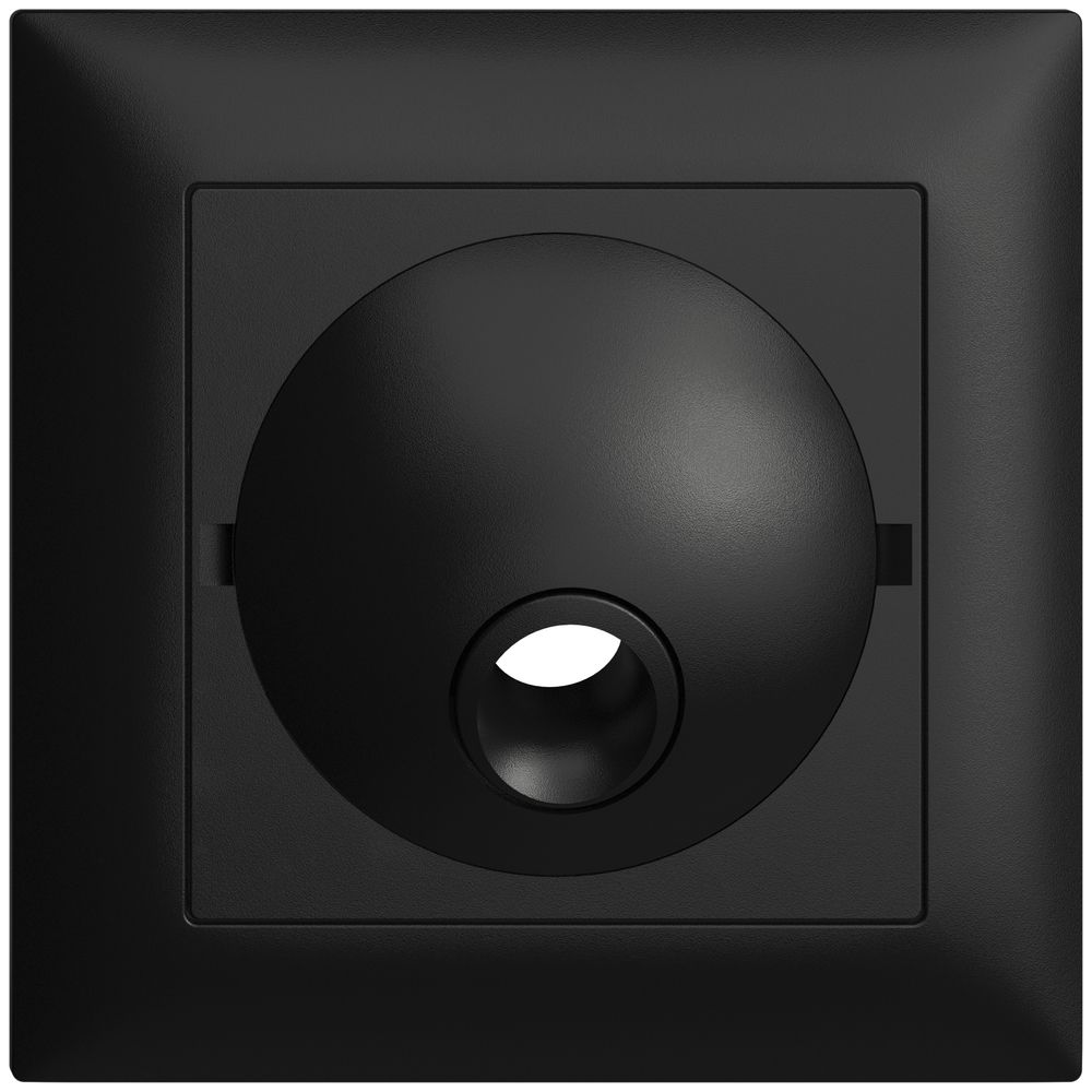 UP-Frontset, EDIZIOdue schwarz 88×88mm für Anschlussdose