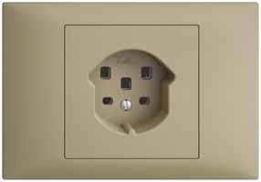 Presa INS EDIZIOdue T25 16A sand, con morsetti innest.