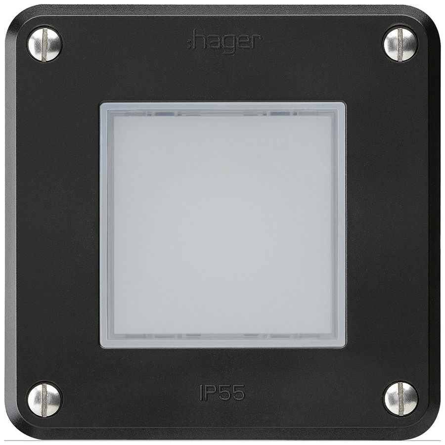 Luminaire LED ENC robusto A IP55 noir LED blanc