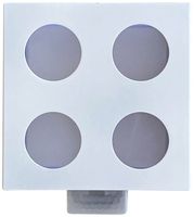 LED-Wandleuchte Z-Licht PIR Cube O SEN 5.5W 500lm 3000K IP65 115×115mm weiss