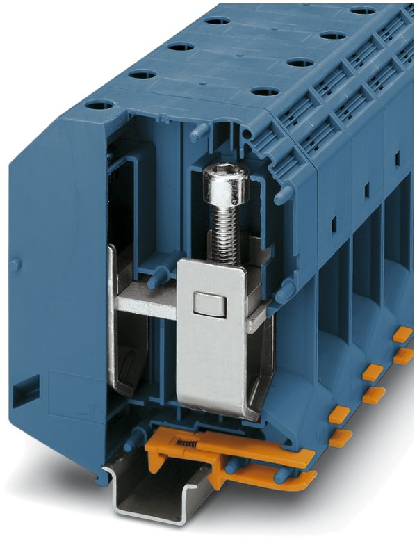 Borne 70…240mm² raccordement à vis bleu