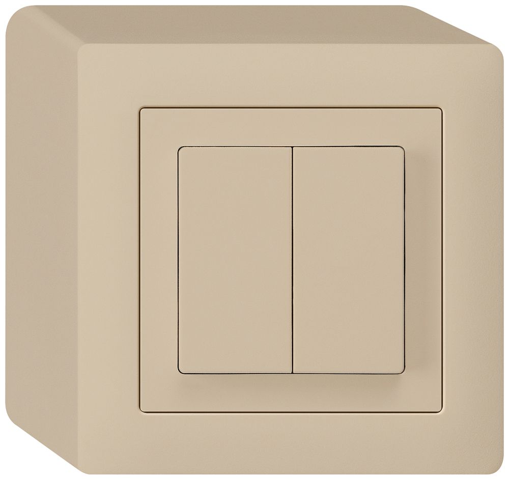 AP-Druckschalter kallysto 3/1L+AR/1 beige