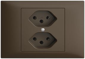 EB-Steckdose EDIZIOdue 2×T13 coffee