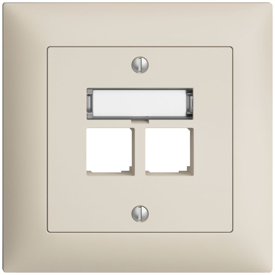 Kit di montaggio INC S-One EDIZIOdue FMI per 2×RJ45 diritto, crema