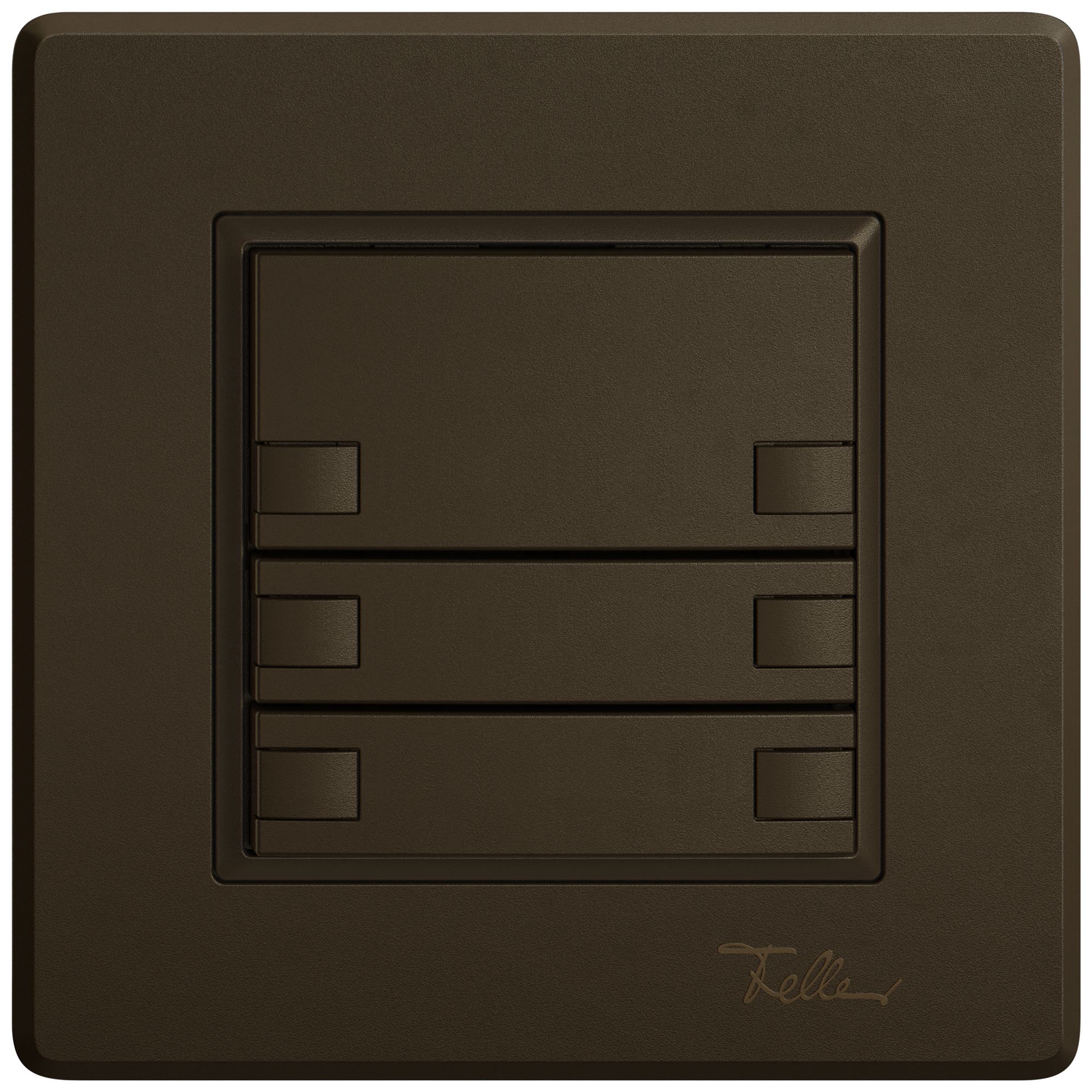 Poussoir KNX RGB ENC EDIZIO.liv SNAPFIX® capteur temp.s.LED 6× comm.1T br